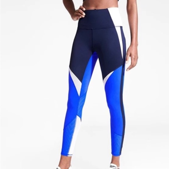 Athleta Pants - Athleta High Rise Precision 7/8 Mesh Tight XS